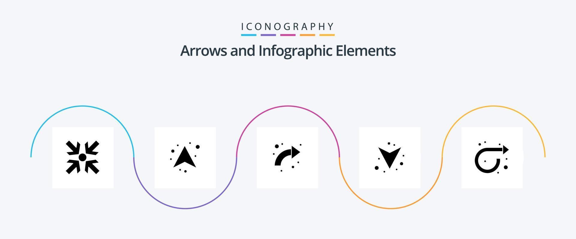 Arrow Glyph 5 Icon Pack Including repeat. arrow. arrows. full. arrow vector