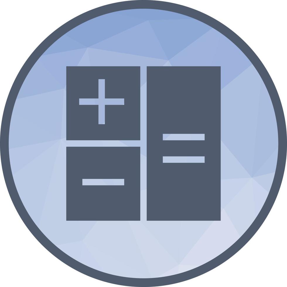 Calculation Low Poly Background Icon vector