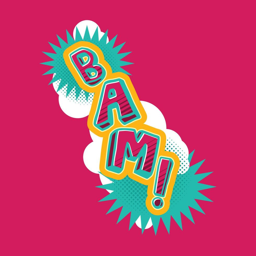 Bam comic speech vector
