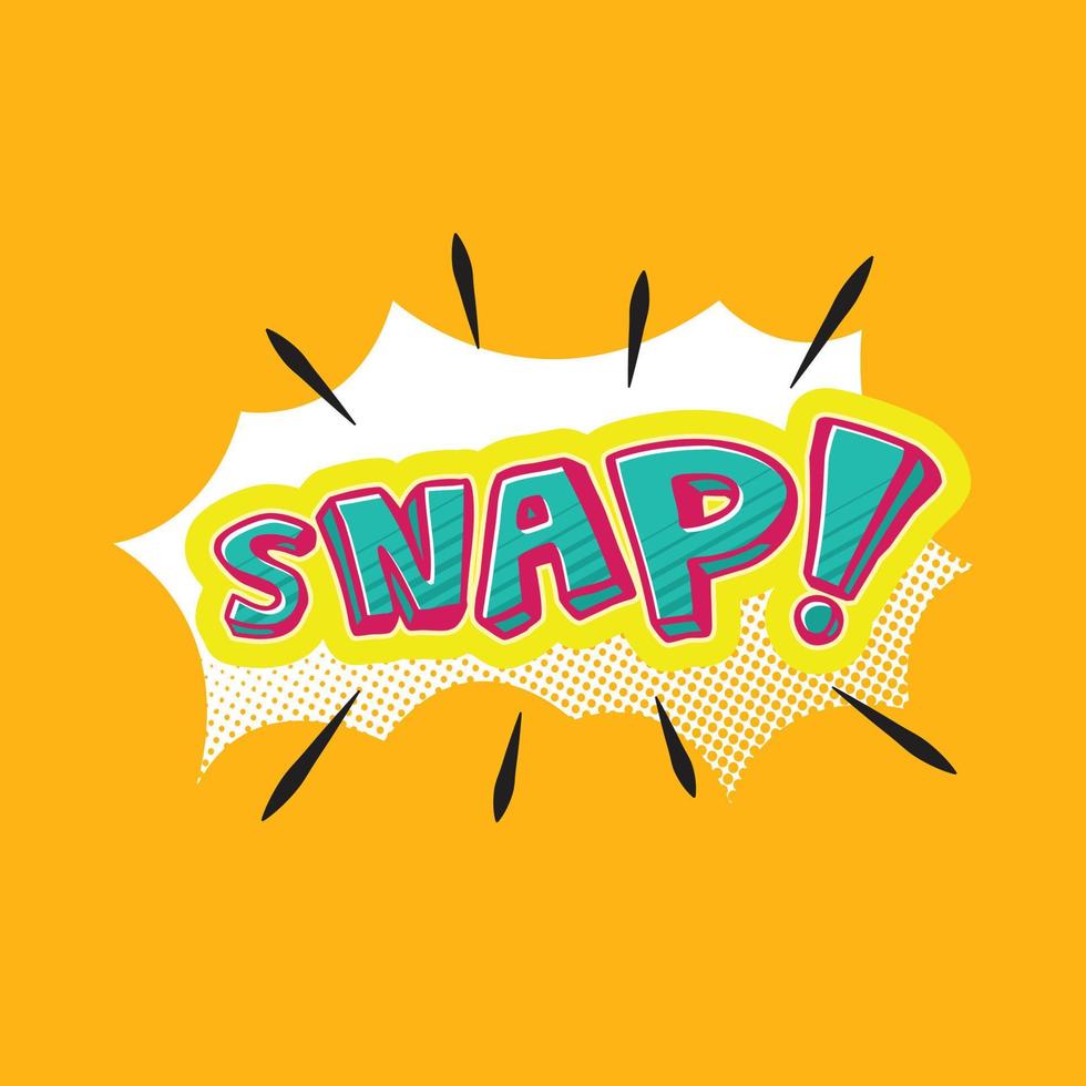 Snap comic speech vector