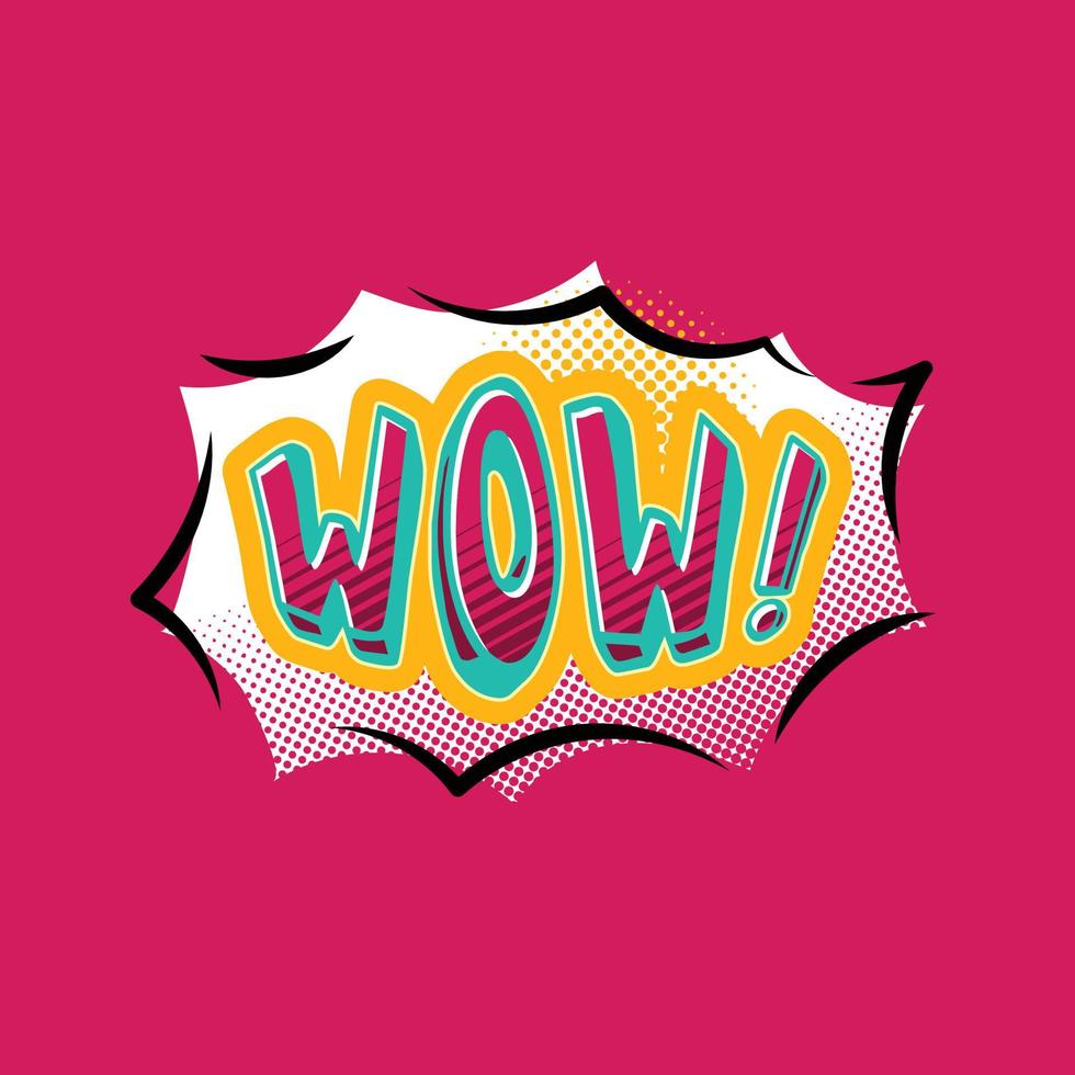 Wow comic speech vector