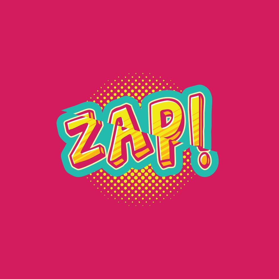 Zap comic speech vector