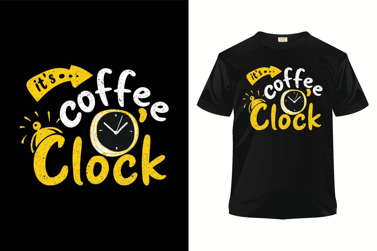 Typography T-Shirt Design, Coffee T-shirt Design Print Ready Template. vector