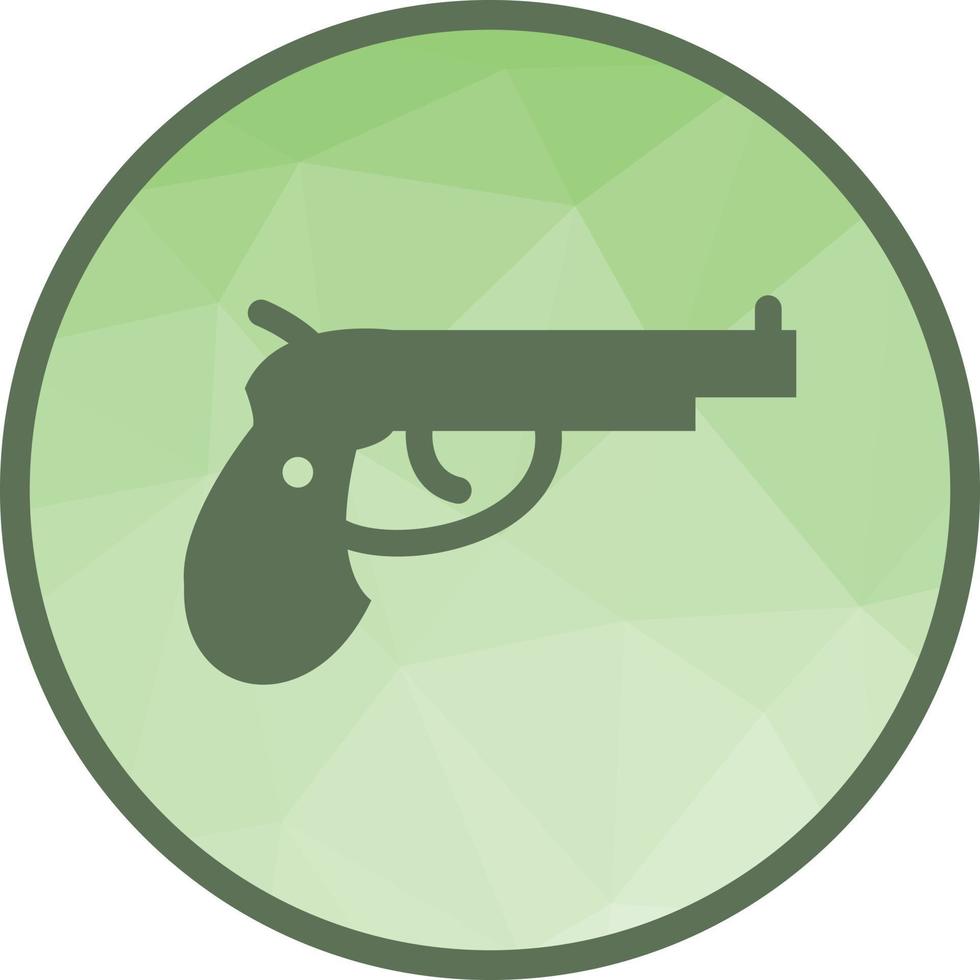 Pistol Low Poly Background Icon vector