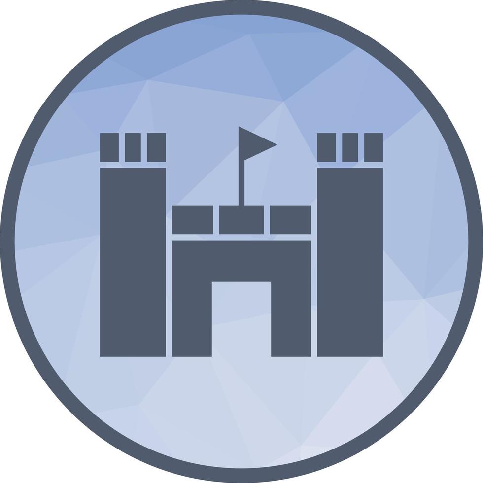 Castle Low Poly Background Icon vector