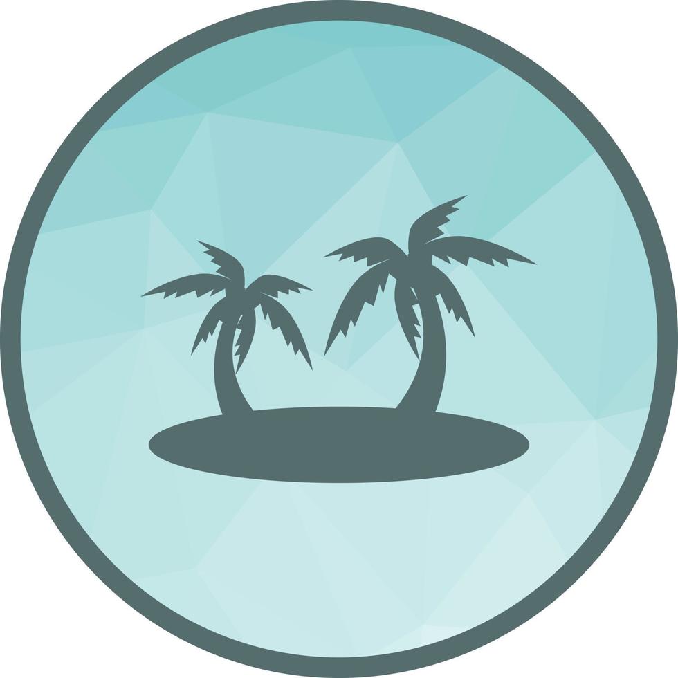 Island Low Poly Background Icon vector