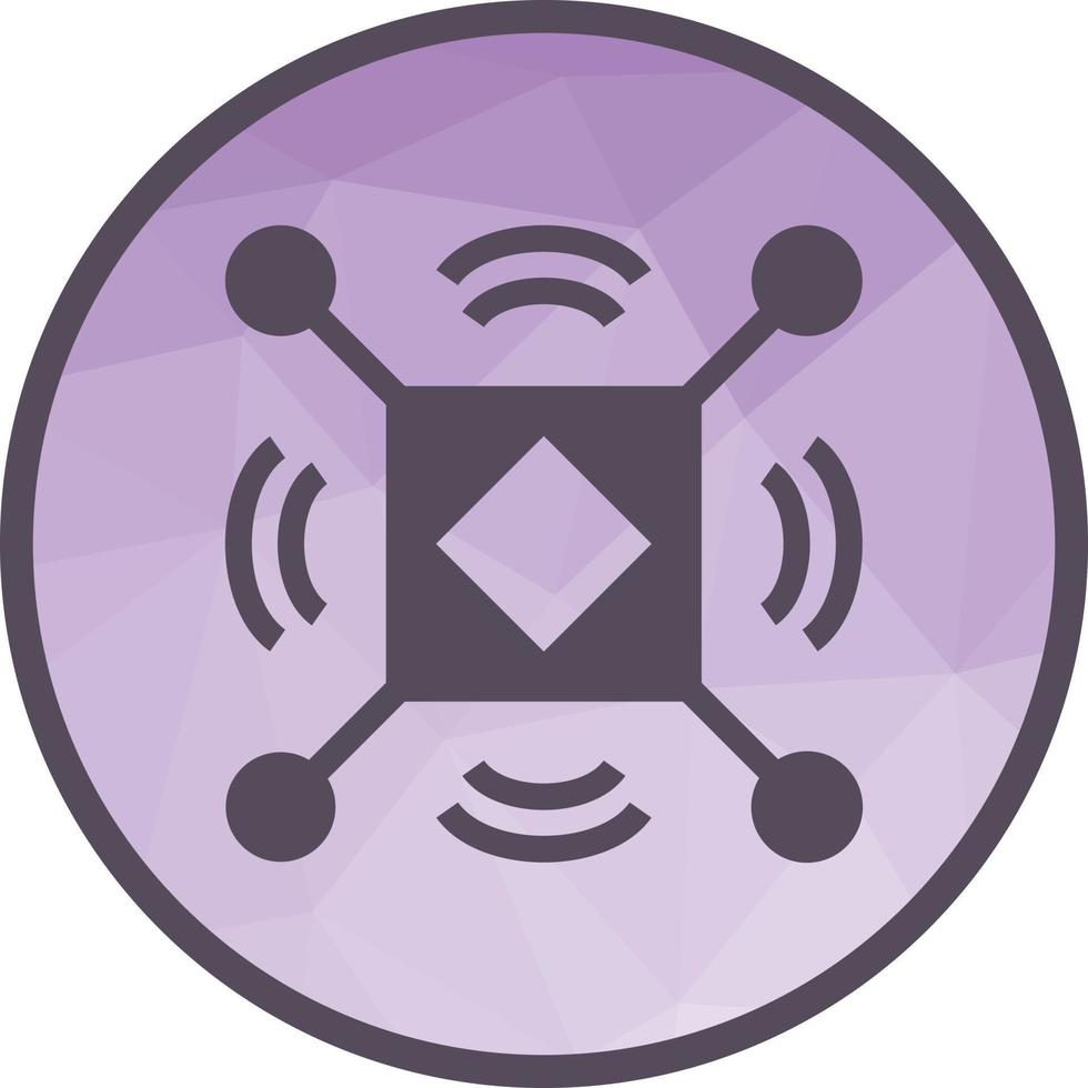 Sensors Low Poly Background Icon vector