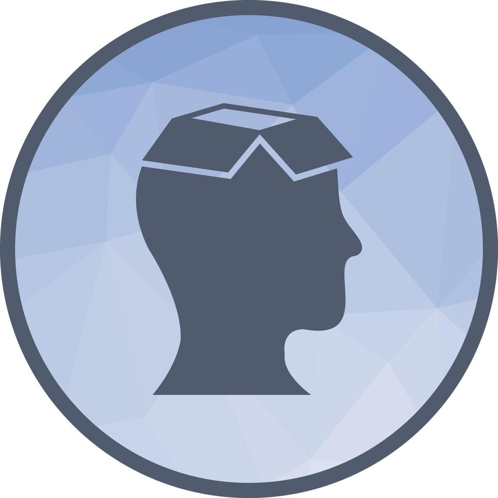 Knowledge Extraction Low Poly Background Icon vector