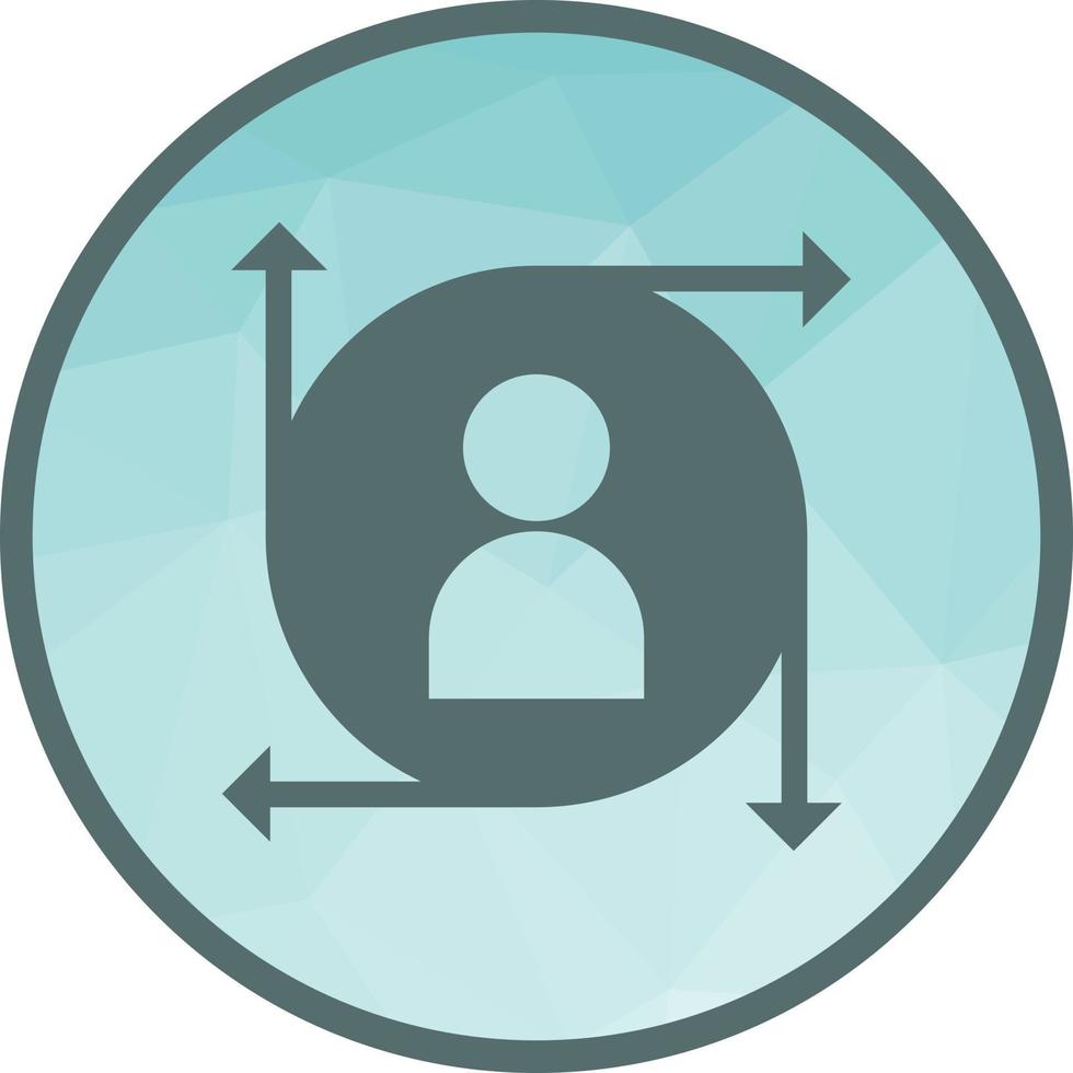 User Predictions Low Poly Background Icon vector