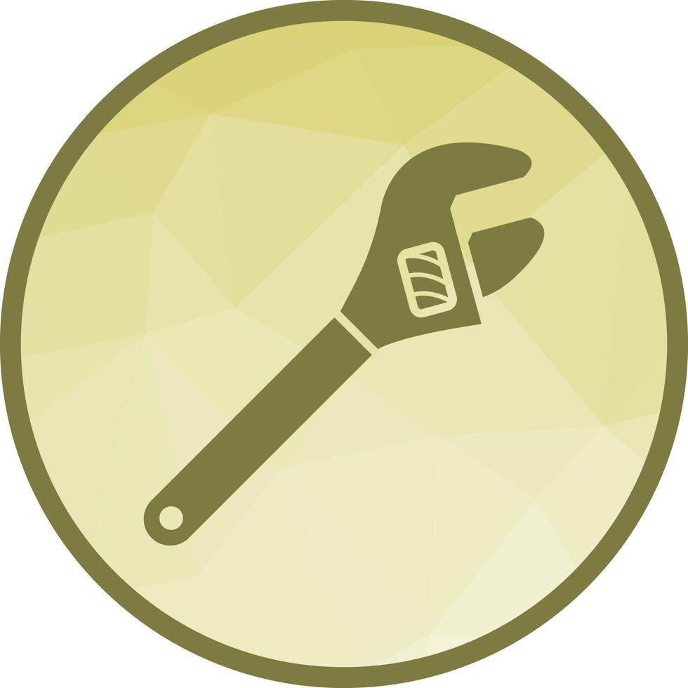 Monkey Wrench Low Poly Background Icon vector
