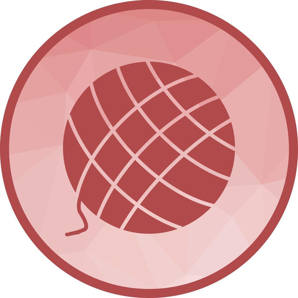 Wool Ball Low Poly Background Icon vector