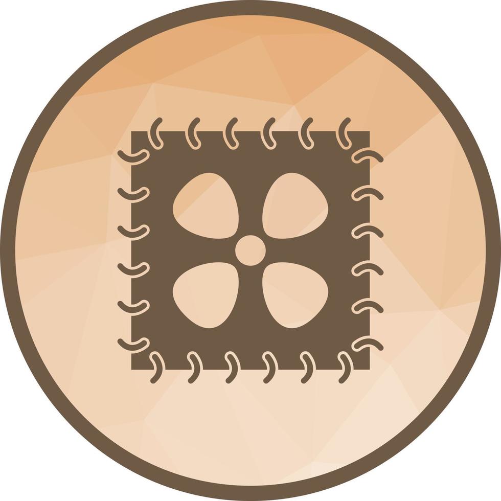 Embroidered Pattern Low Poly Background Icon vector