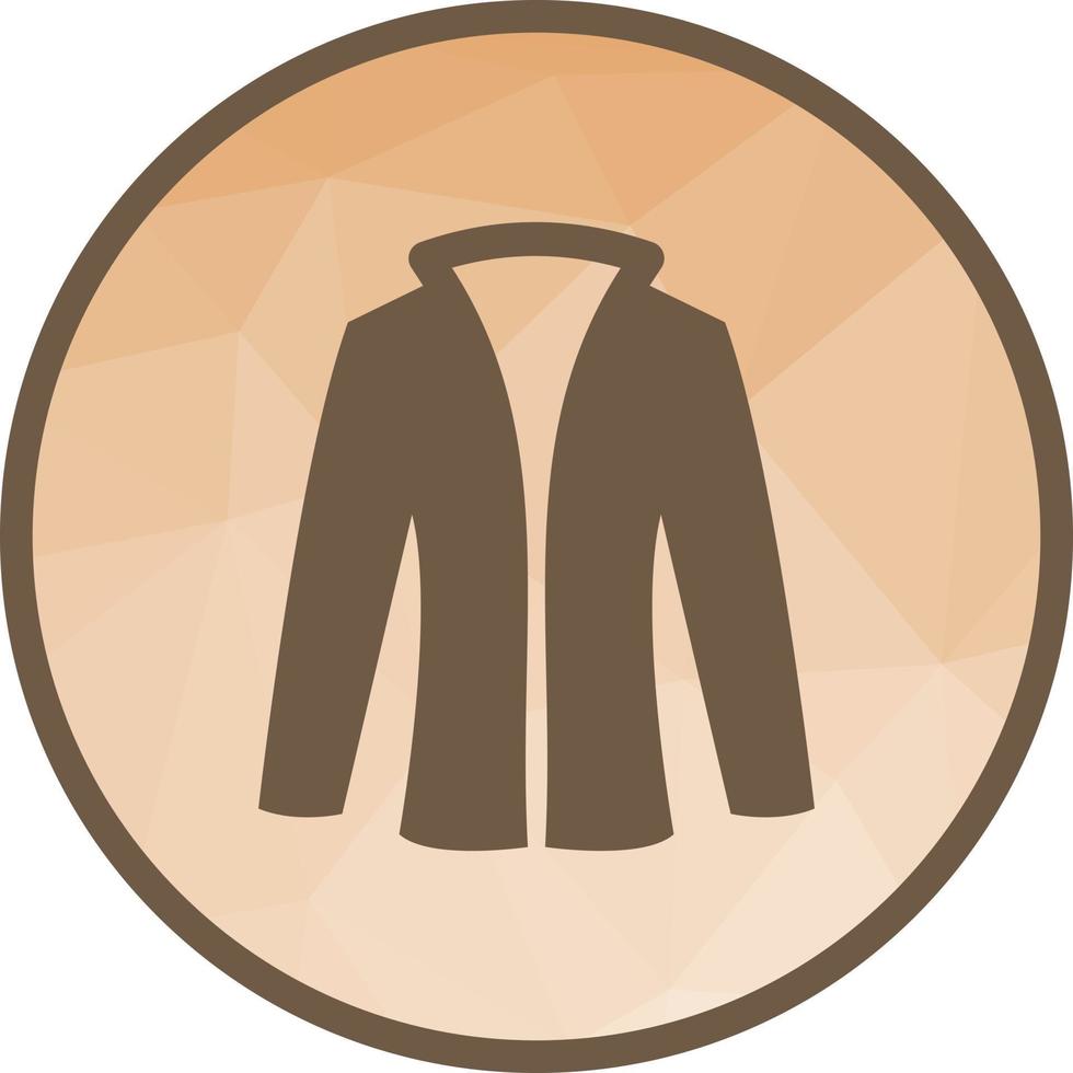 chaqueta icono de fondo de baja poli vector