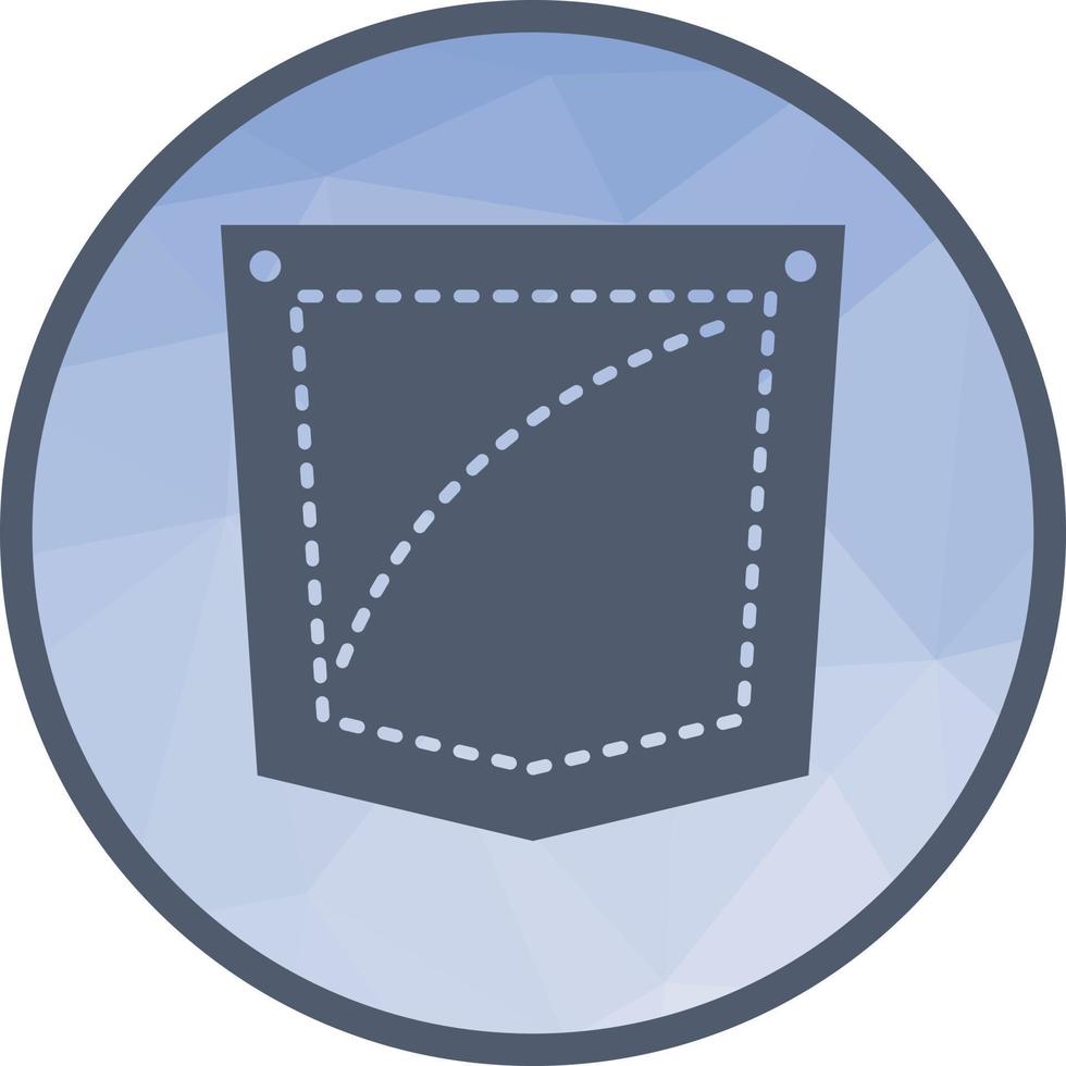 Pocket Square Low Poly Background Icon vector