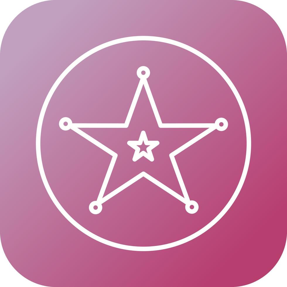 Sheriff Badge Vector Icon