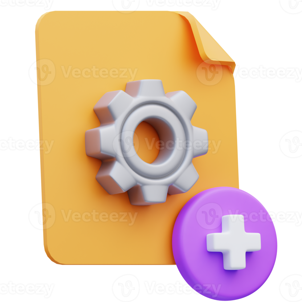 3d render illustration of project management add new task icon png