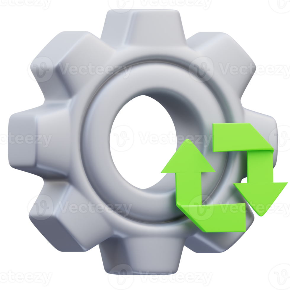 3d render illustration of reusable project management icon png