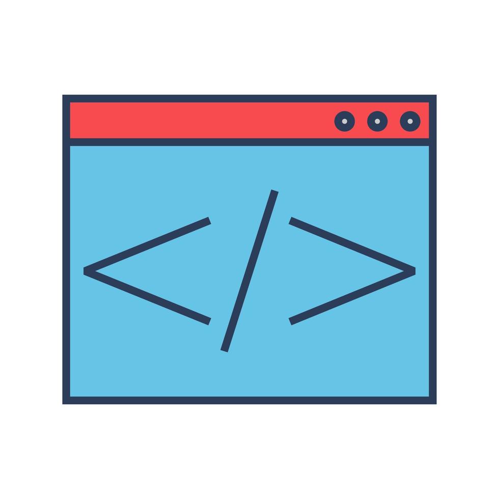 icono de vector de codificación html