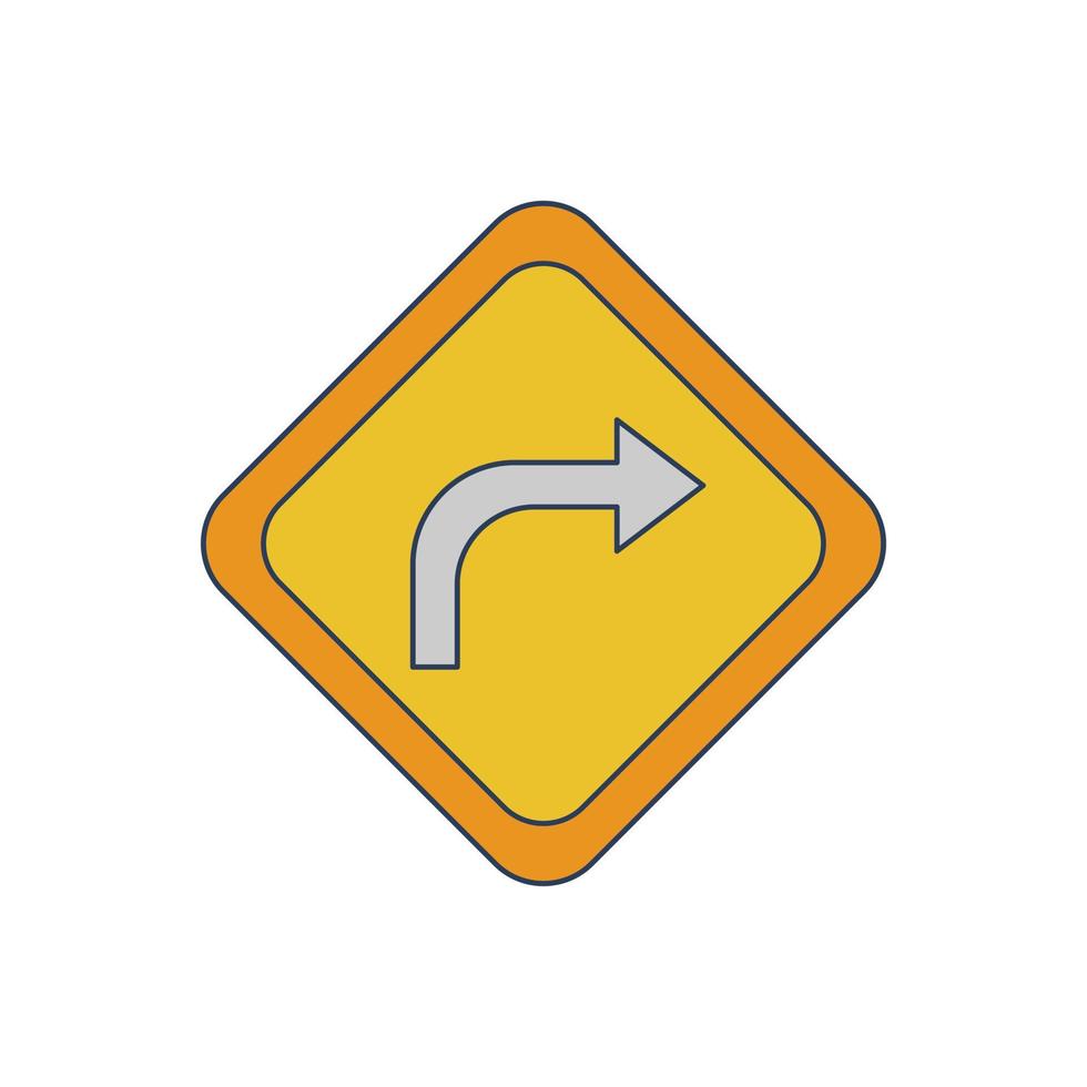 Right Turn Vector Icon