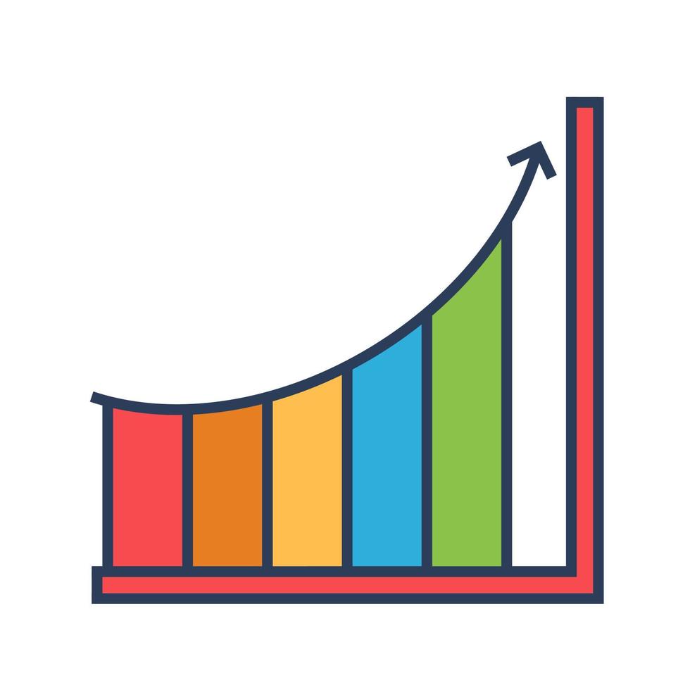 Increasing Graph Vector Icon