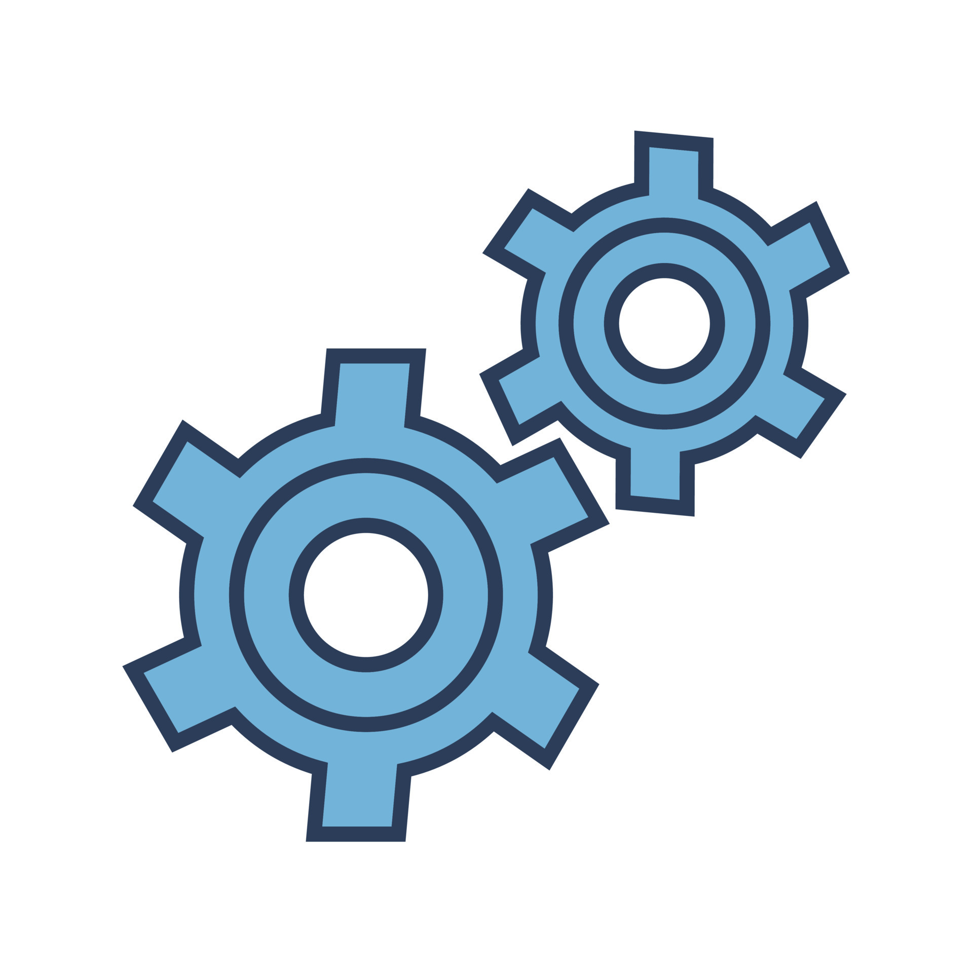 Settings Gears Vector Icon 16713036 Vector Art at Vecteezy