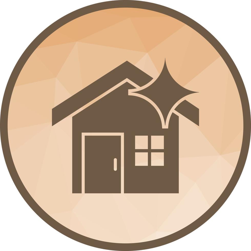 Clean House Low Poly Background Icon vector