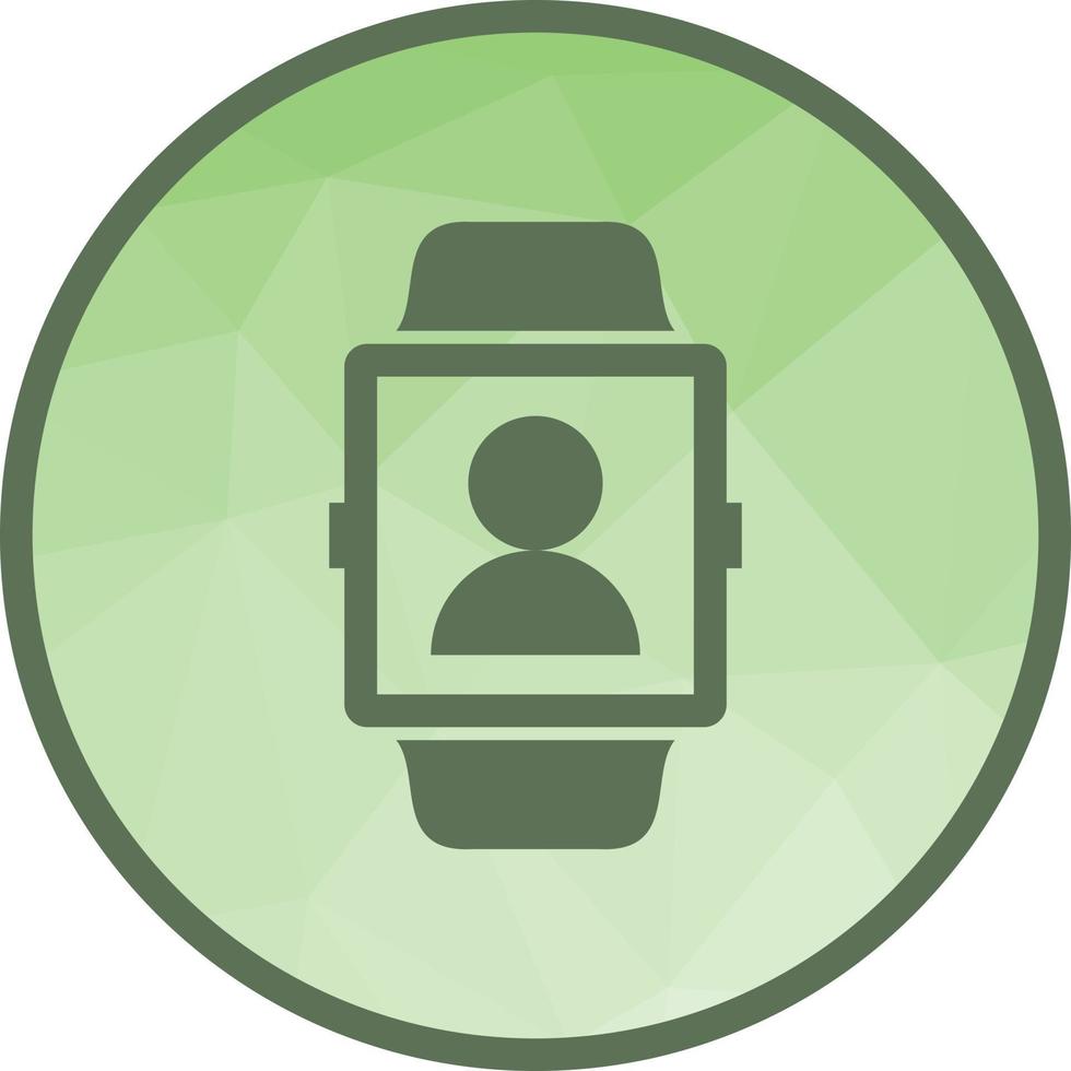 User on Watch Low Poly Background Icon vector