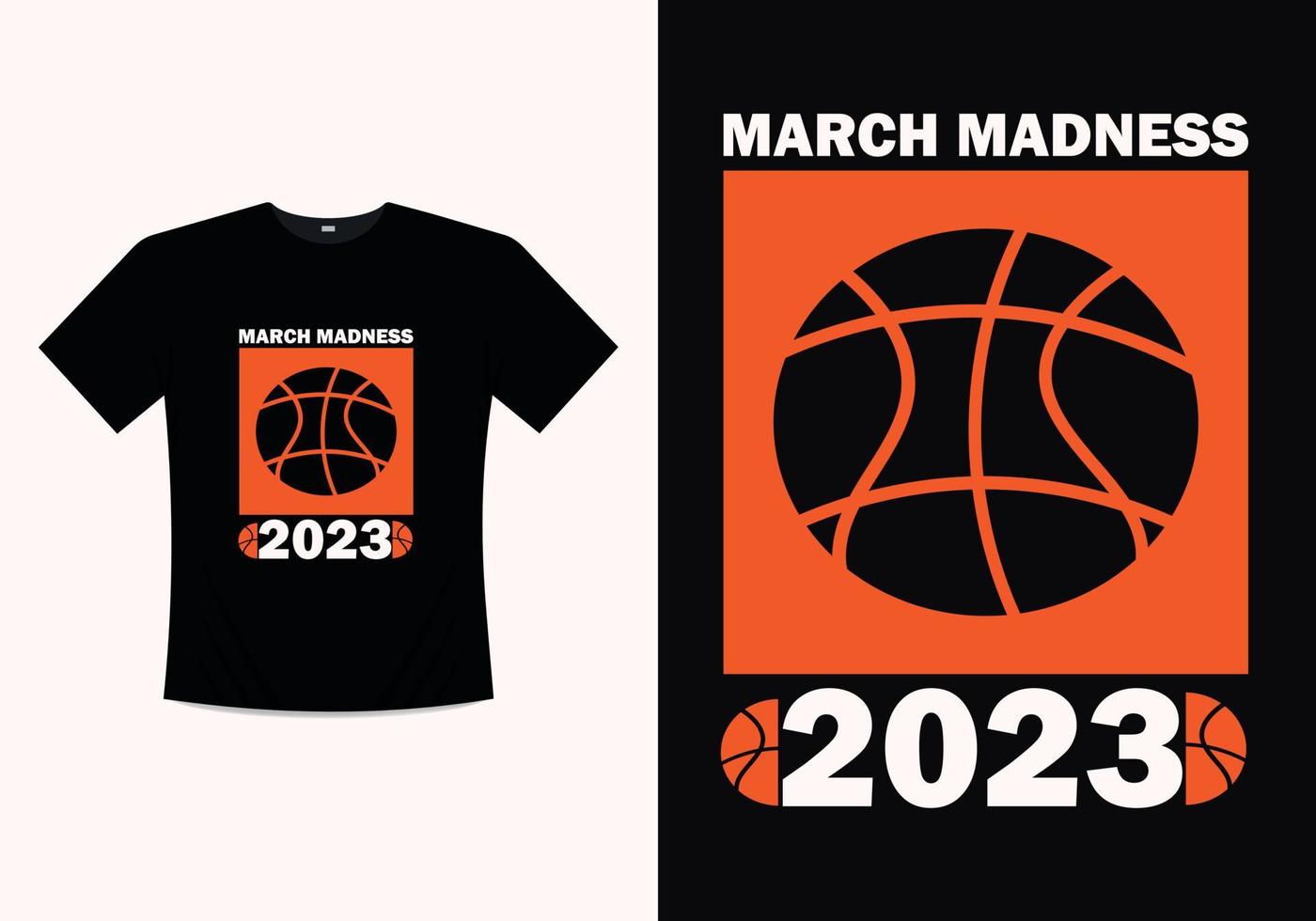 March Madness T-shirt Printable Template Design vector