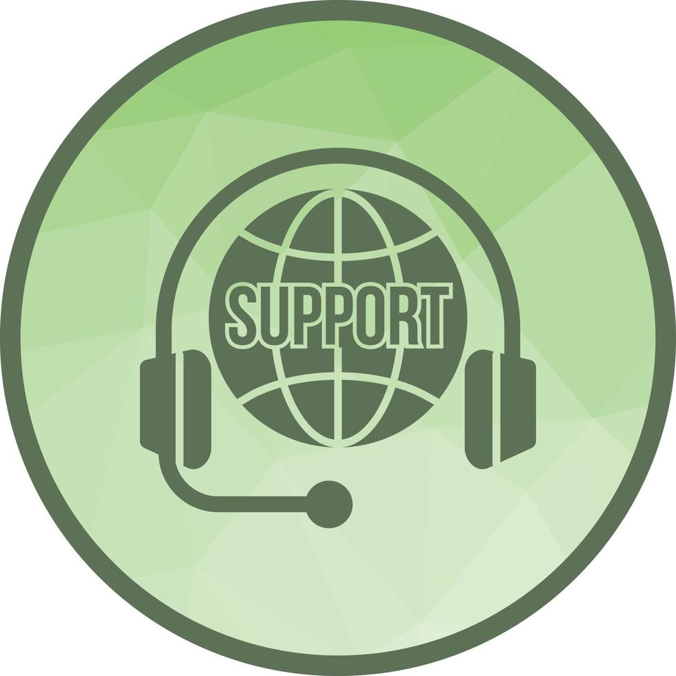 Global Support Low Poly Background Icon vector