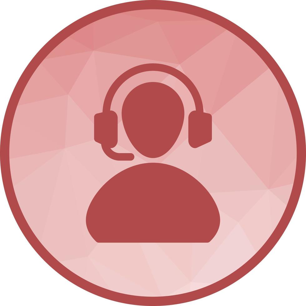 Support Agent Low Poly Background Icon vector