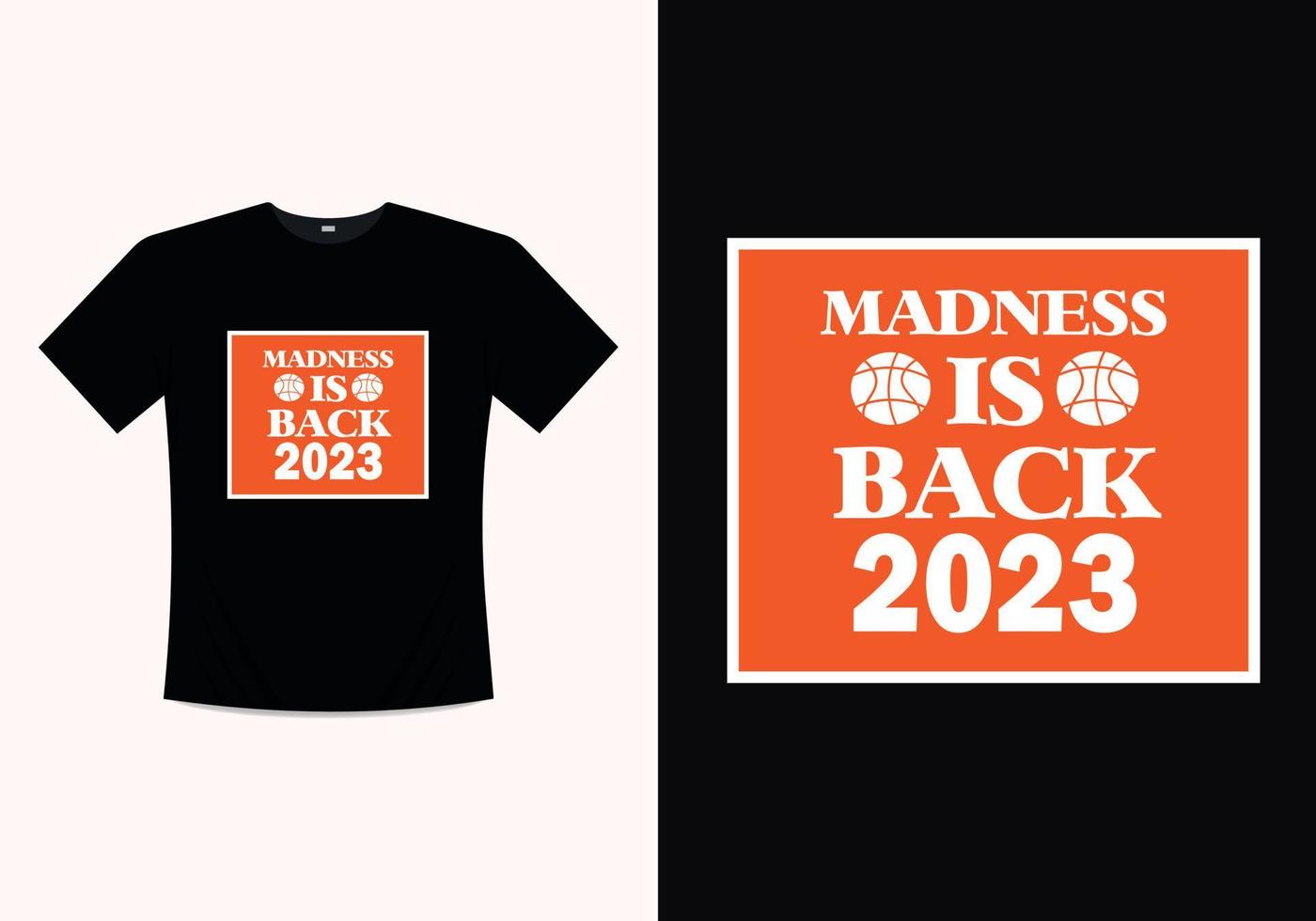 March Madness T-shirt Printable Template Design vector