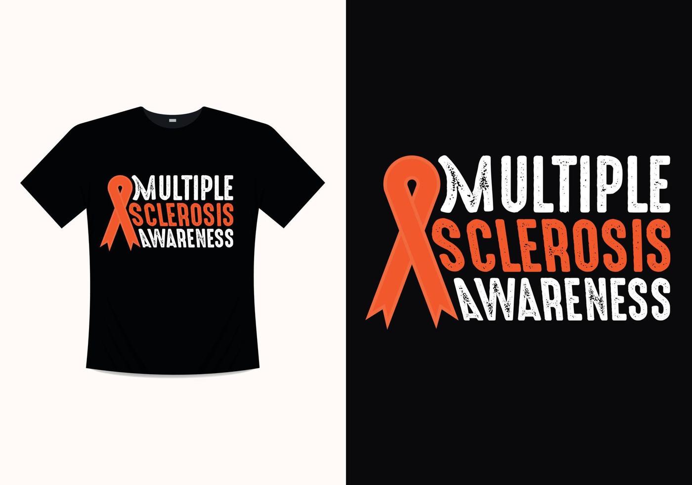 Multiple sclerosis t-shirt template design vector