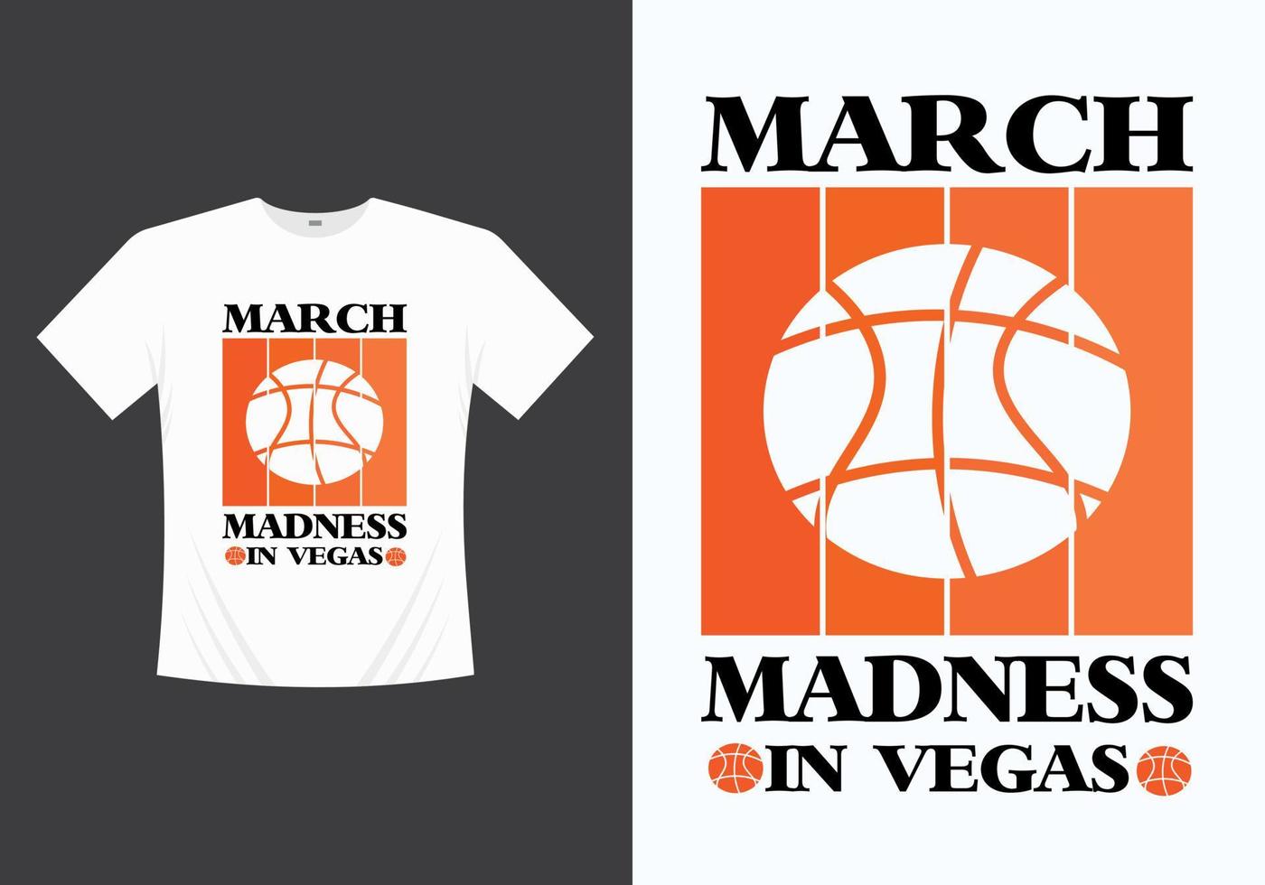 March Madness T-shirt Printable Template Design vector