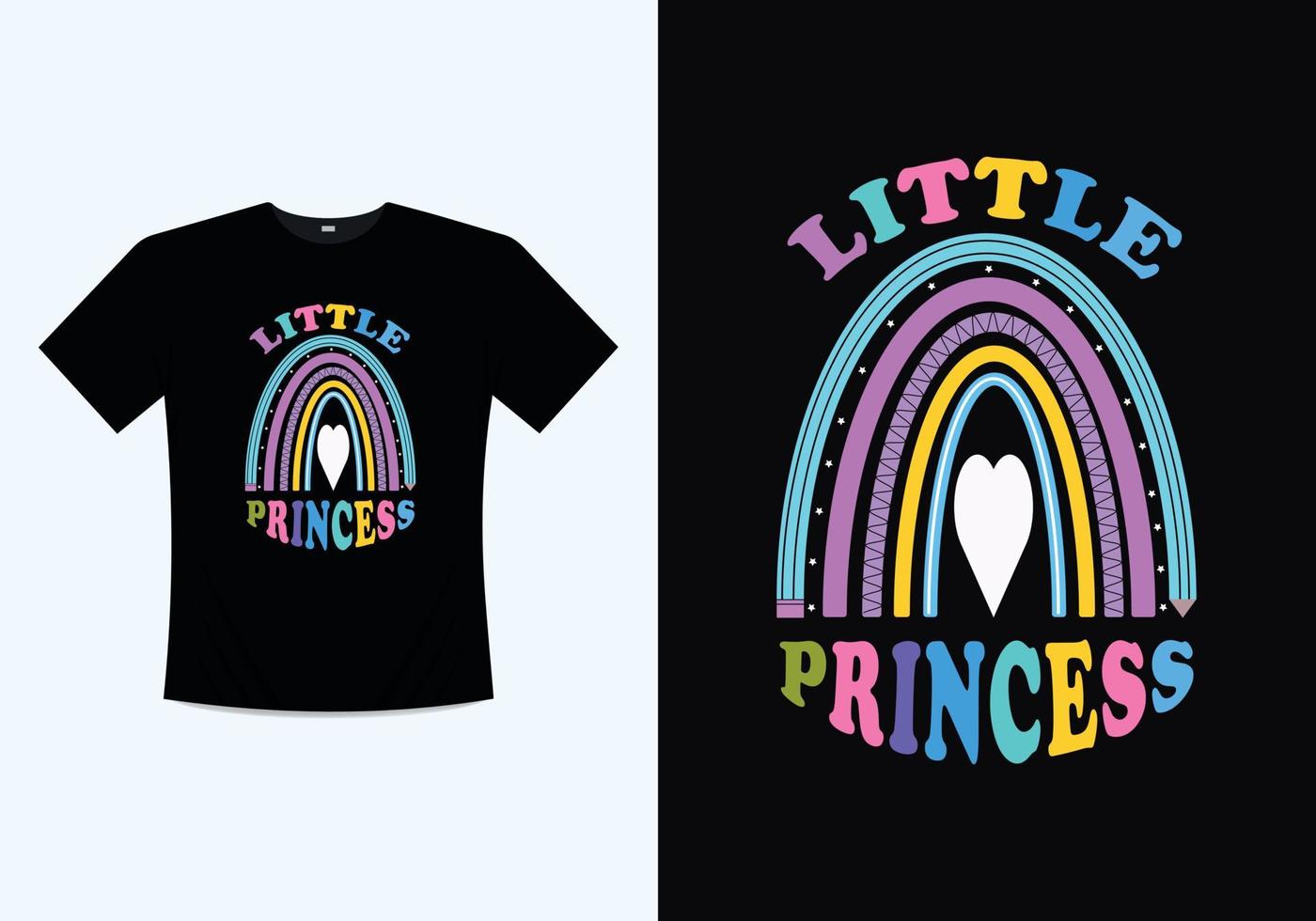 diseño de plantilla de vector imprimible de camiseta de niños de tipografía colorida vintage
