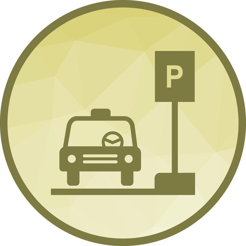 Taxi Stand Low Poly Background Icon vector