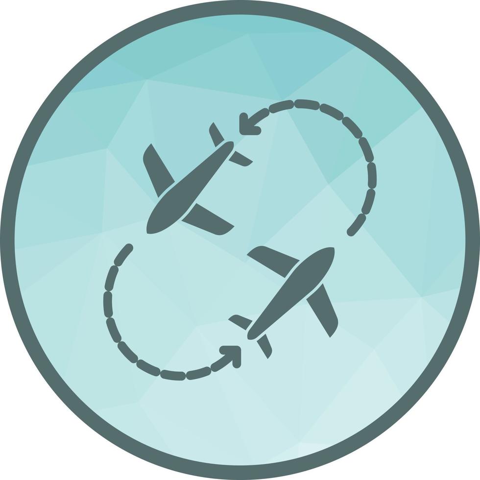 Round Travel Flights Low Poly Background Icon vector