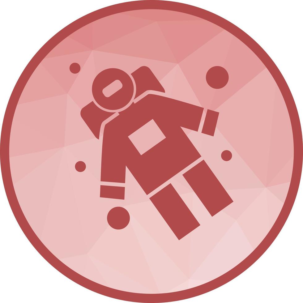 Space Man II Low Poly Background Icon vector