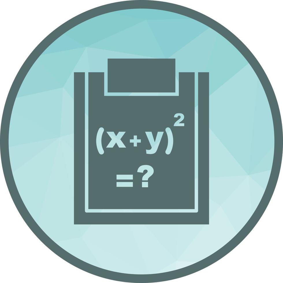 Solving Formula Low Poly Background Icon vector