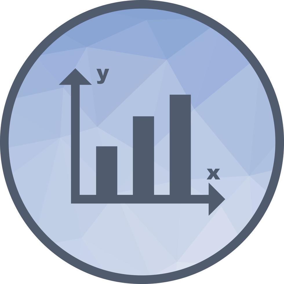 Statistics Low Poly Background Icon vector