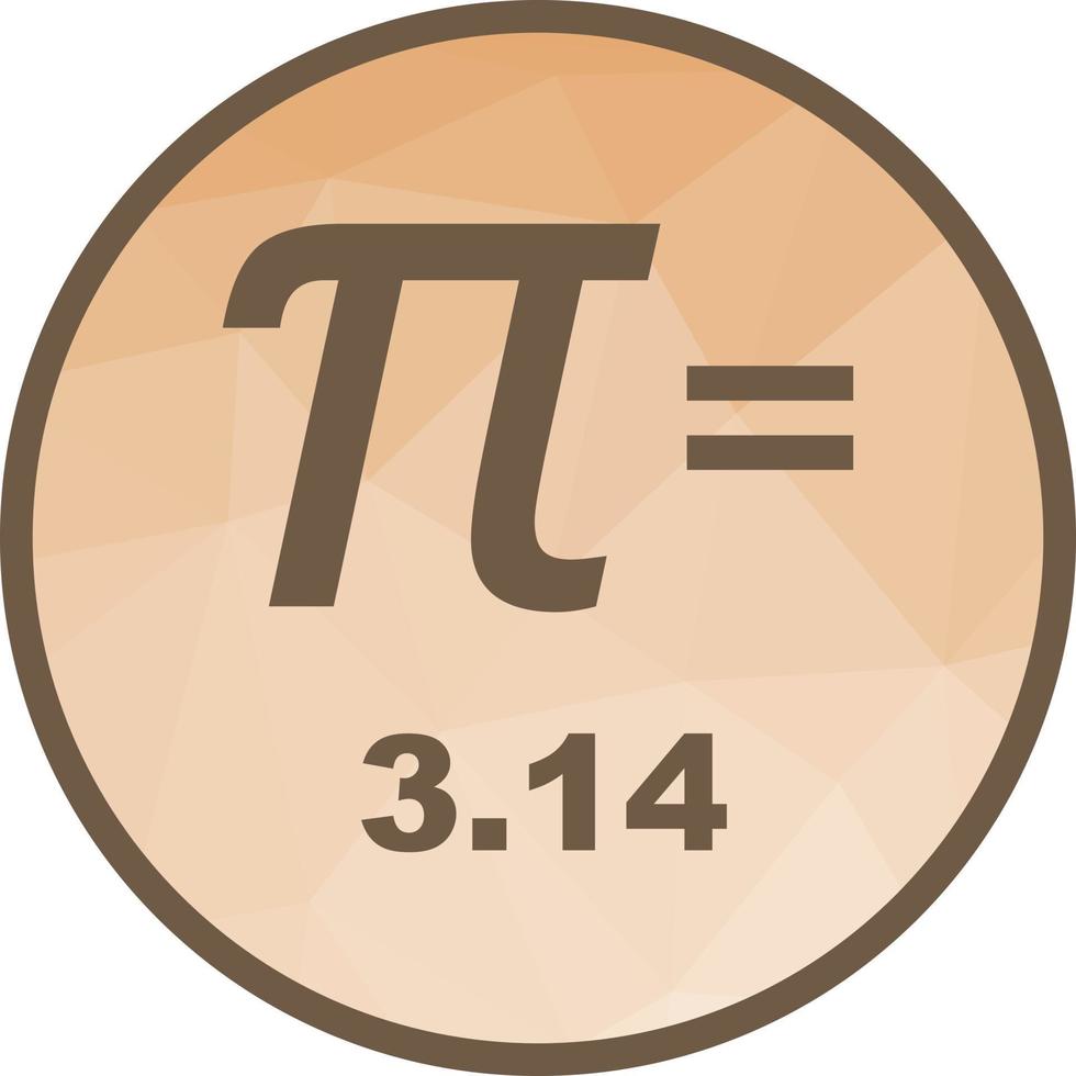 Value of Pi Low Poly Background Icon vector