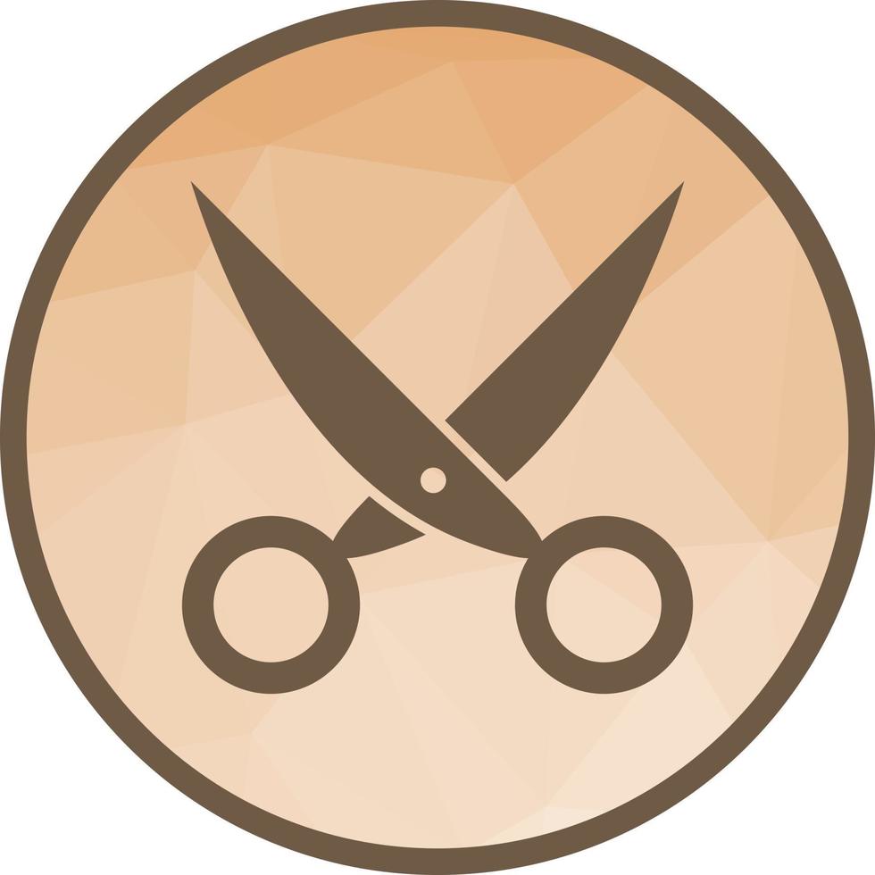 Pair of Scissors I Low Poly Background Icon vector
