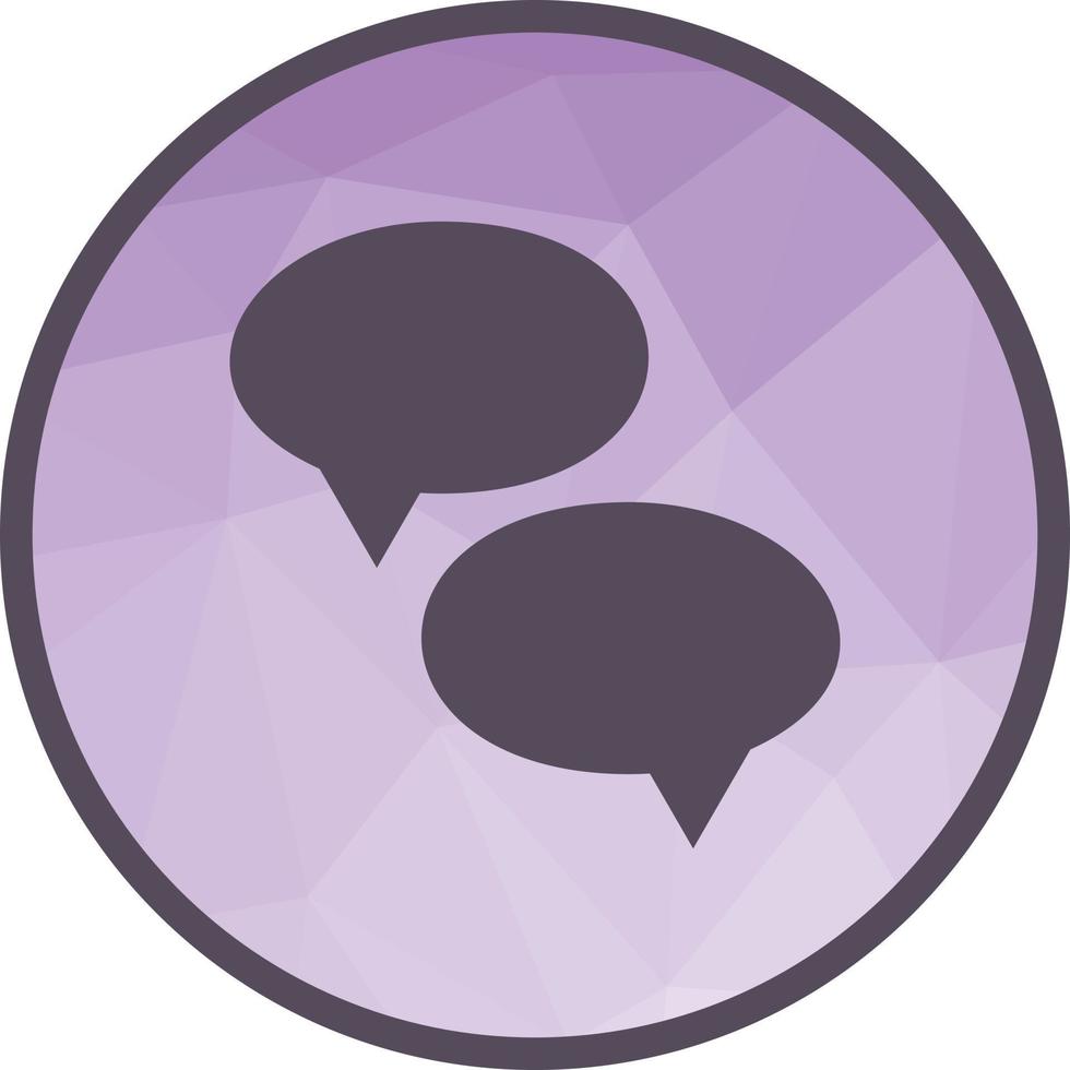 Conversation Bubbles Low Poly Background Icon vector