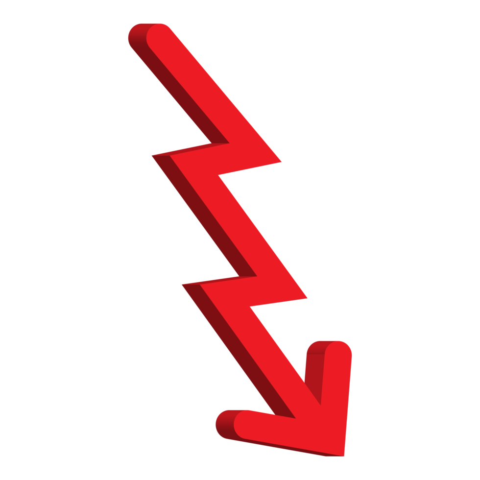 3D down arrow icon free png