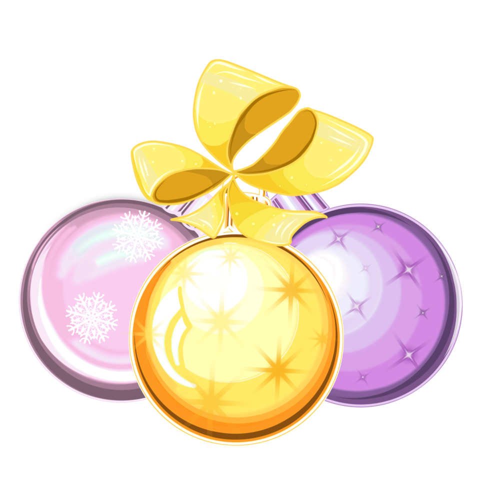 Christmas ball with snowflakes. PNG illustration with transparent background.