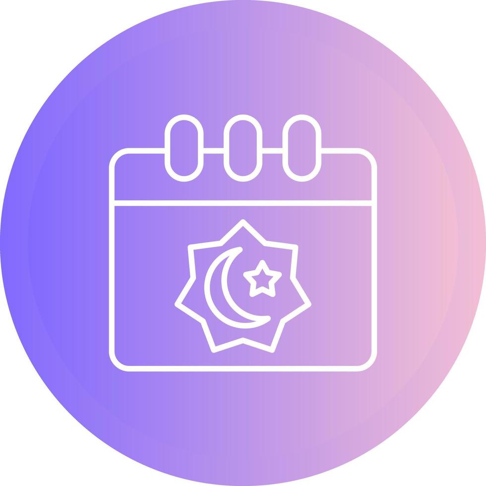 Islamic Calendar Vector Icon