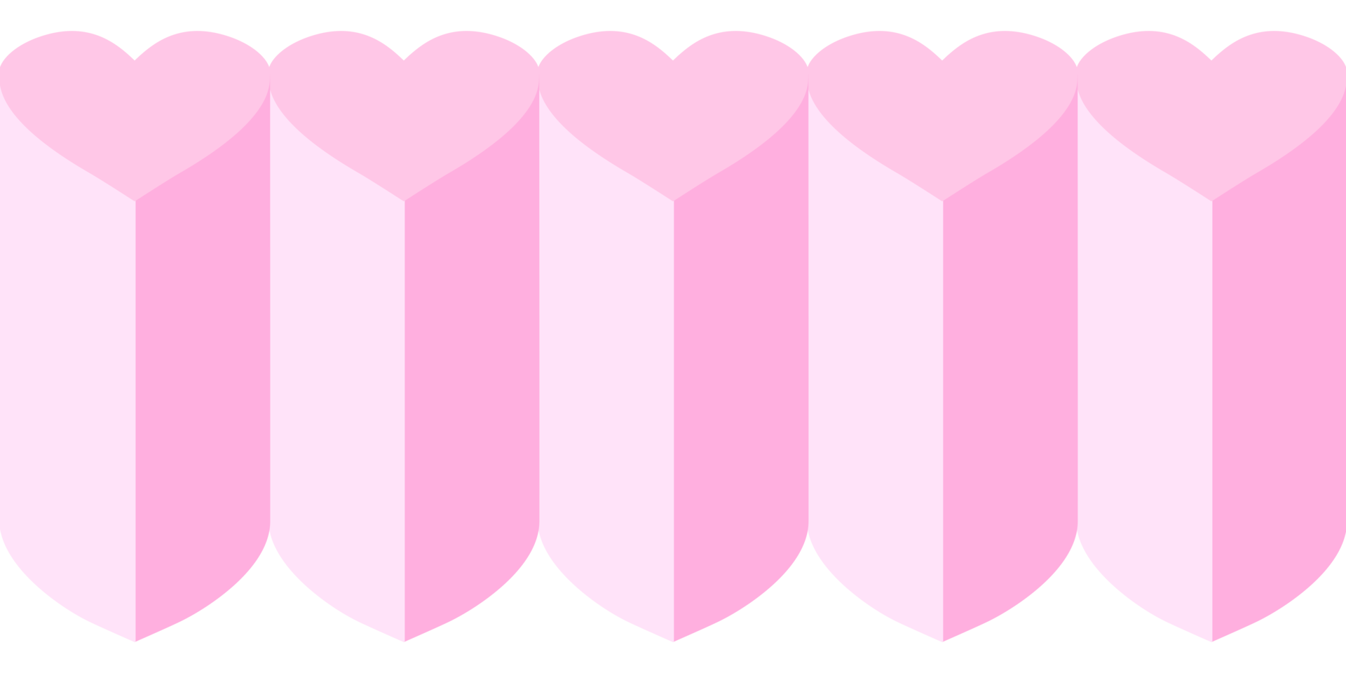 padrão de bloco de coração rosa fofo png
