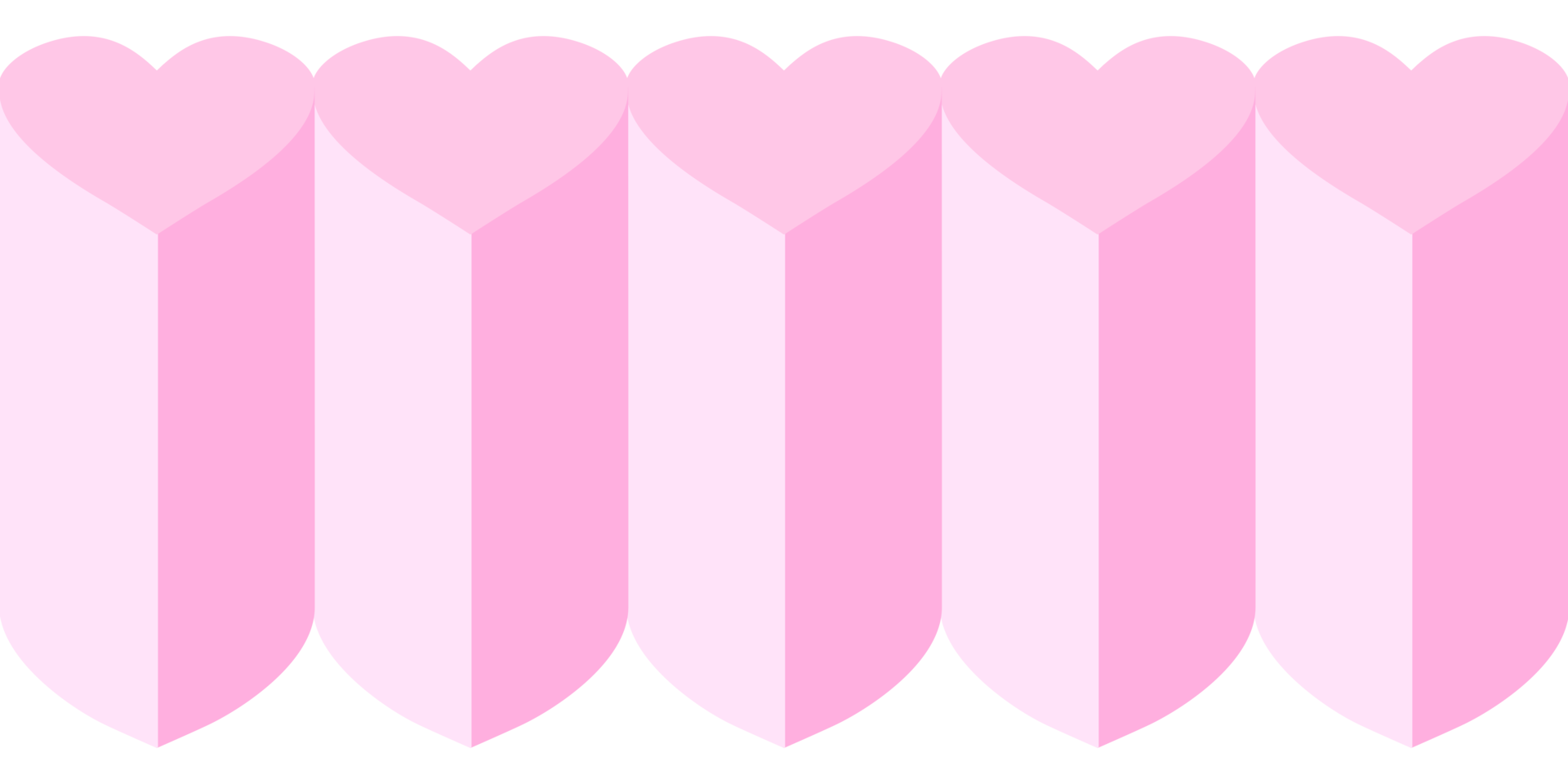 joli motif bloc coeur rose png