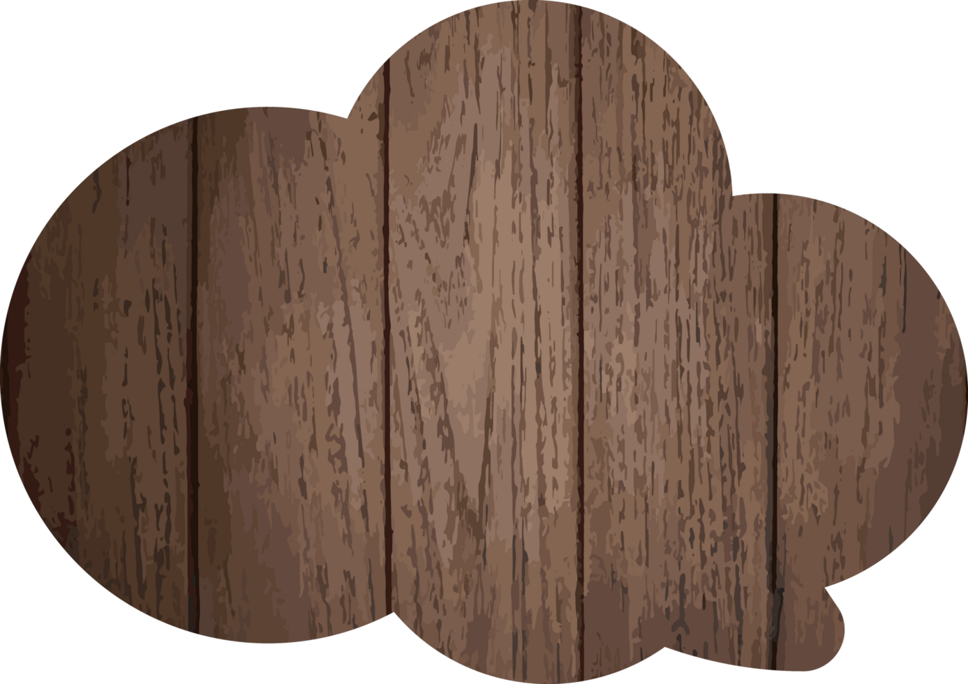 Wooden Speech Bubble Crop-out Icon png