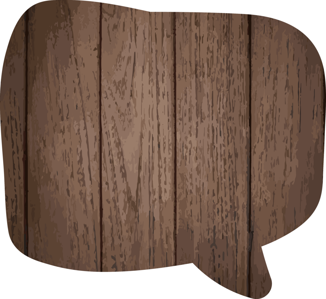 Wooden Speech Bubble Crop-out Icon png