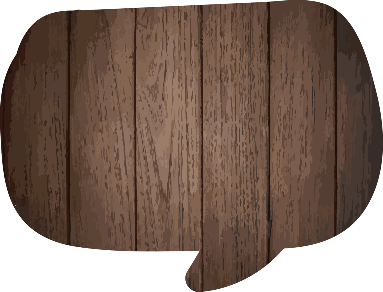 Wooden Speech Bubble Crop-out Icon png